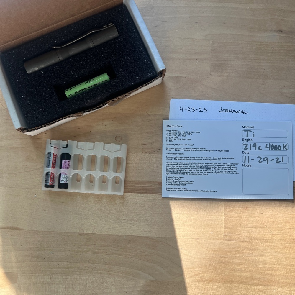 CWF custom flashlight